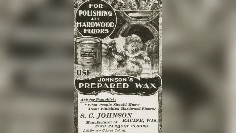 Vintage photo of Johnson's Prepared Wax advertisement